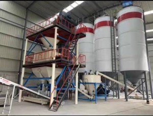 Dry mortar mixer plant production line cement mixer ceramic tile adhesive making machine equipment