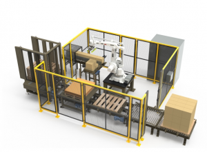 Industrial 4 Axis Robot Arm Palletizer Boxes Loading and Unloading Palletizing Robot